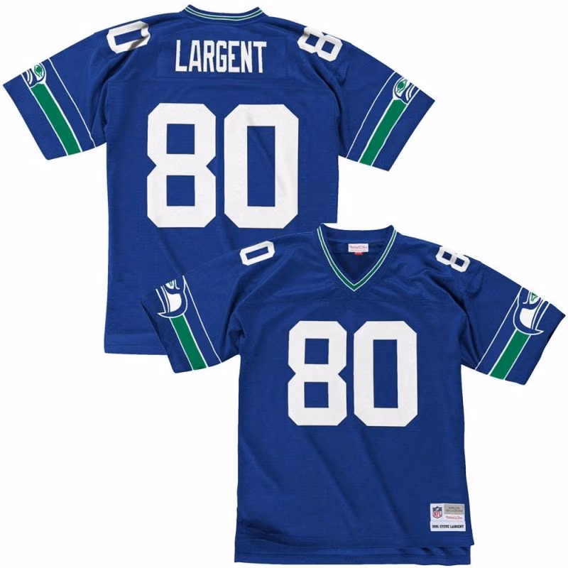 Steve Largent #80 Seattle Seahawks Legacy Throwback NFL Jersey Blue view 1