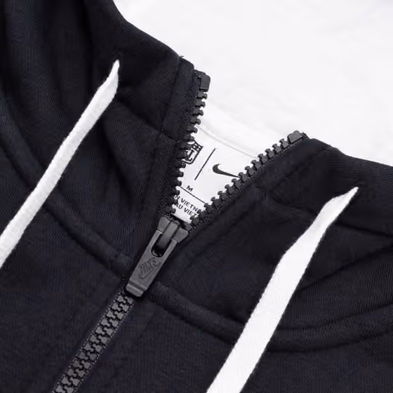 New Orleans Saints Full-Zip Nike Club Fleece Hoodie Black view 5