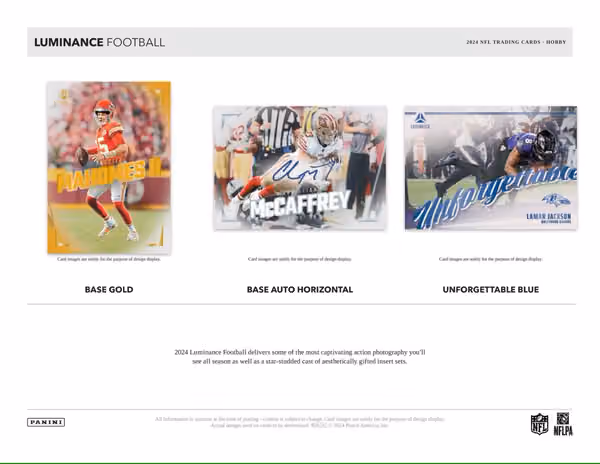 2024 Panini Luminance Football NFL Hobby Box view 2