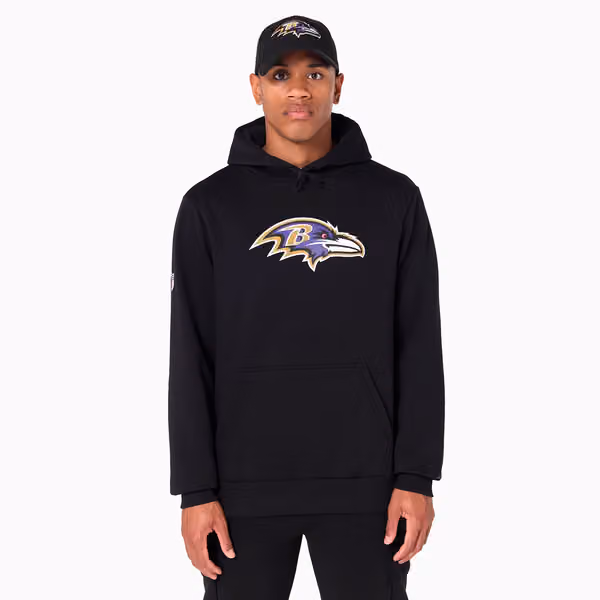 Baltimore Ravens Logo Hoodie NFL Sweatshirt Black view 1