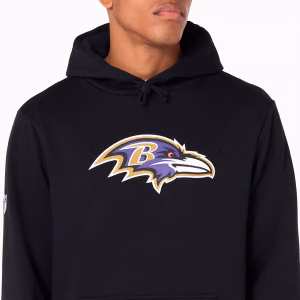 Baltimore Ravens Logo Hoodie NFL Sweatshirt Black view 5