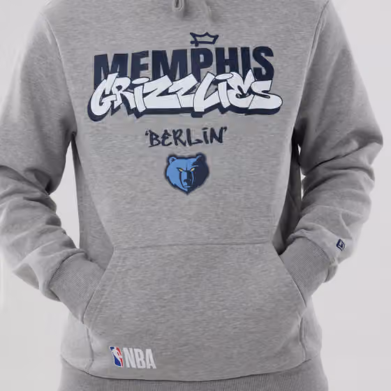Memphis Grizzlies 2026 NBA Berlin Game Hoodie Gray view 3