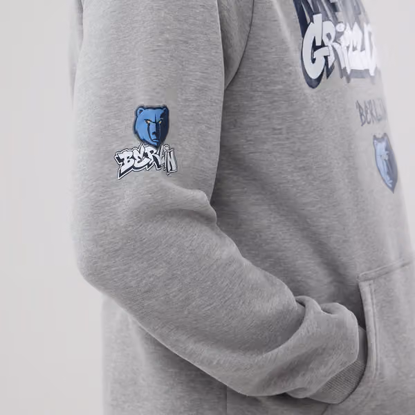 Memphis Grizzlies 2026 NBA Berlin Game Hoodie Gray view 4