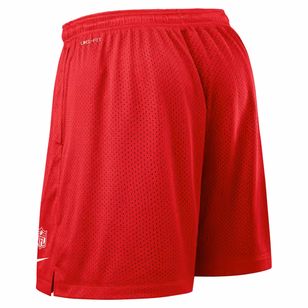 Kansas City Chiefs 2025 NFL Sideline Reversible Mesh Nike Dri-FIT Shorts Red view 3