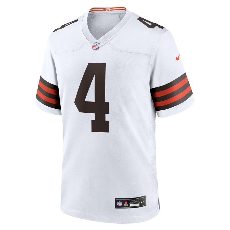 Deshaun Watson #4 Cleveland Browns Nike Game NFL Jersey White view 2