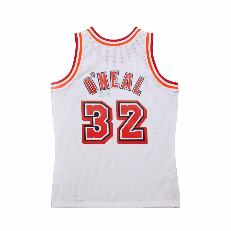 Shaquille O'Neal #32 Miami Heat 2007-08 Mitchell & Ness Swingman NBA Jersey White view 2