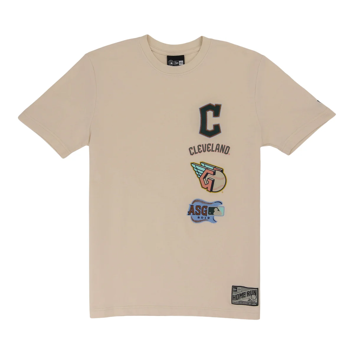 Cleveland Guardians Spring Color Collection New Era Stacked Tee front view