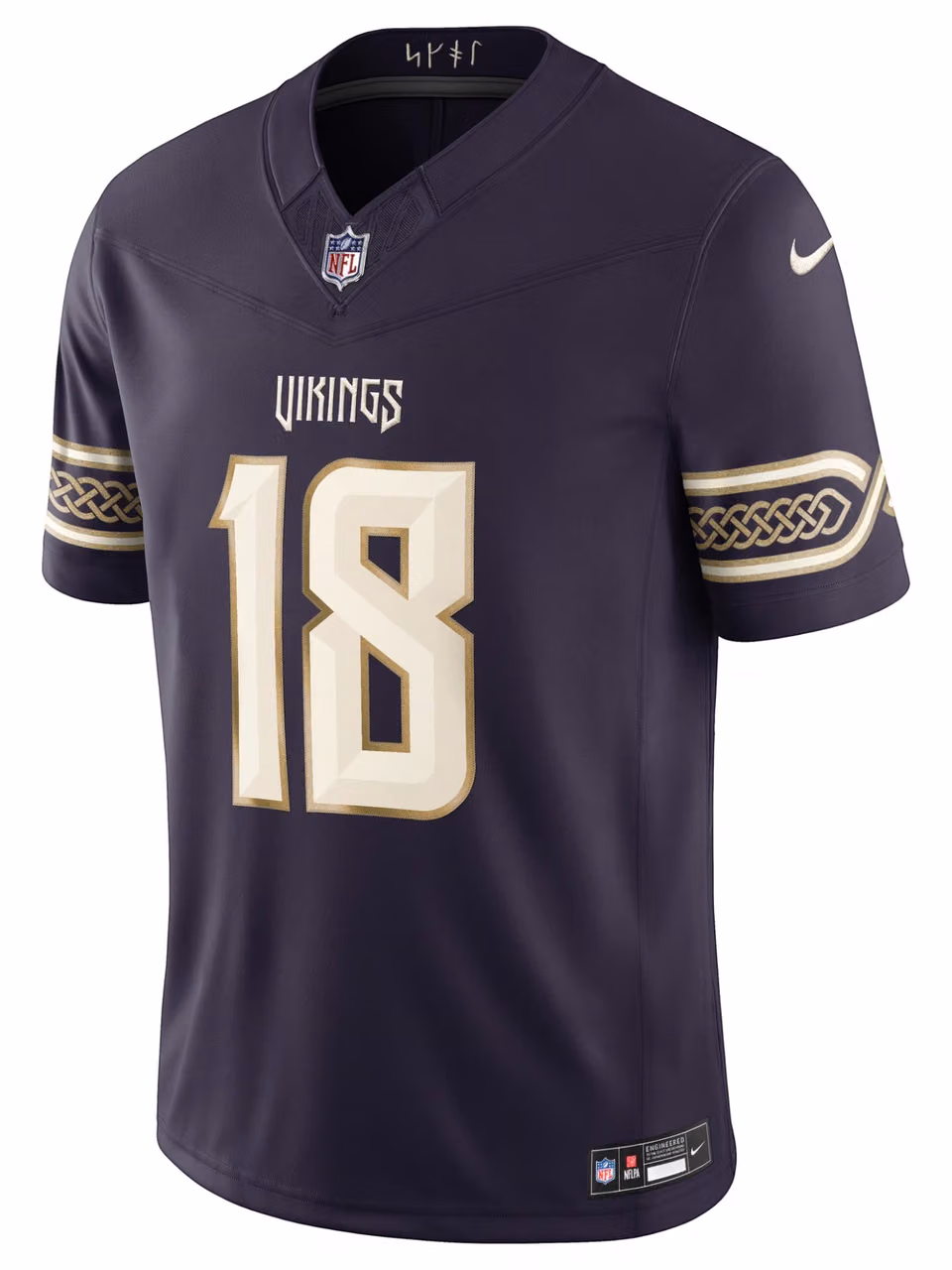 Justin Jefferson #18 Minnesota Vikings 2026 Rivalries Stitched Limited NFL Jersey Purple view 2