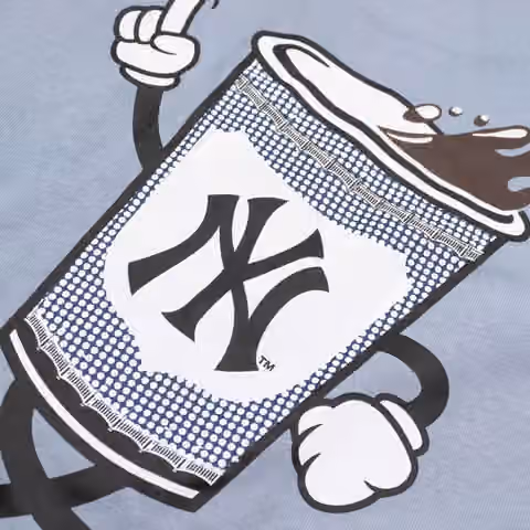New York Yankees Coffee Cartoon '47 Foundation MLB T-Shirt Gray view 3
