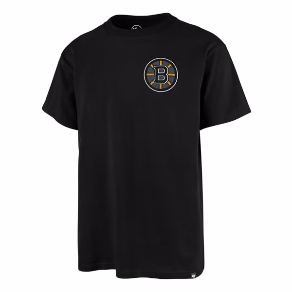 Boston Bruins 50th Anniversary Vintage Backer '47 Echo NHL T-Shirt view 2