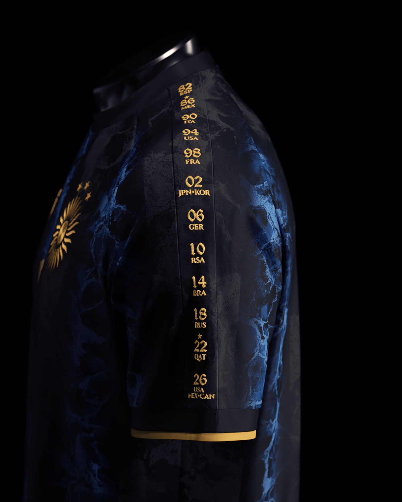 Jersevo Custom Personalized La Pulga "Glacier" Jersey (2026WC Edition) left sleeve detail