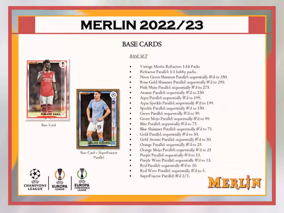2022/23 Topps Merlin Chrome UEFA Club Competitions Soccer Hobby Box view 3