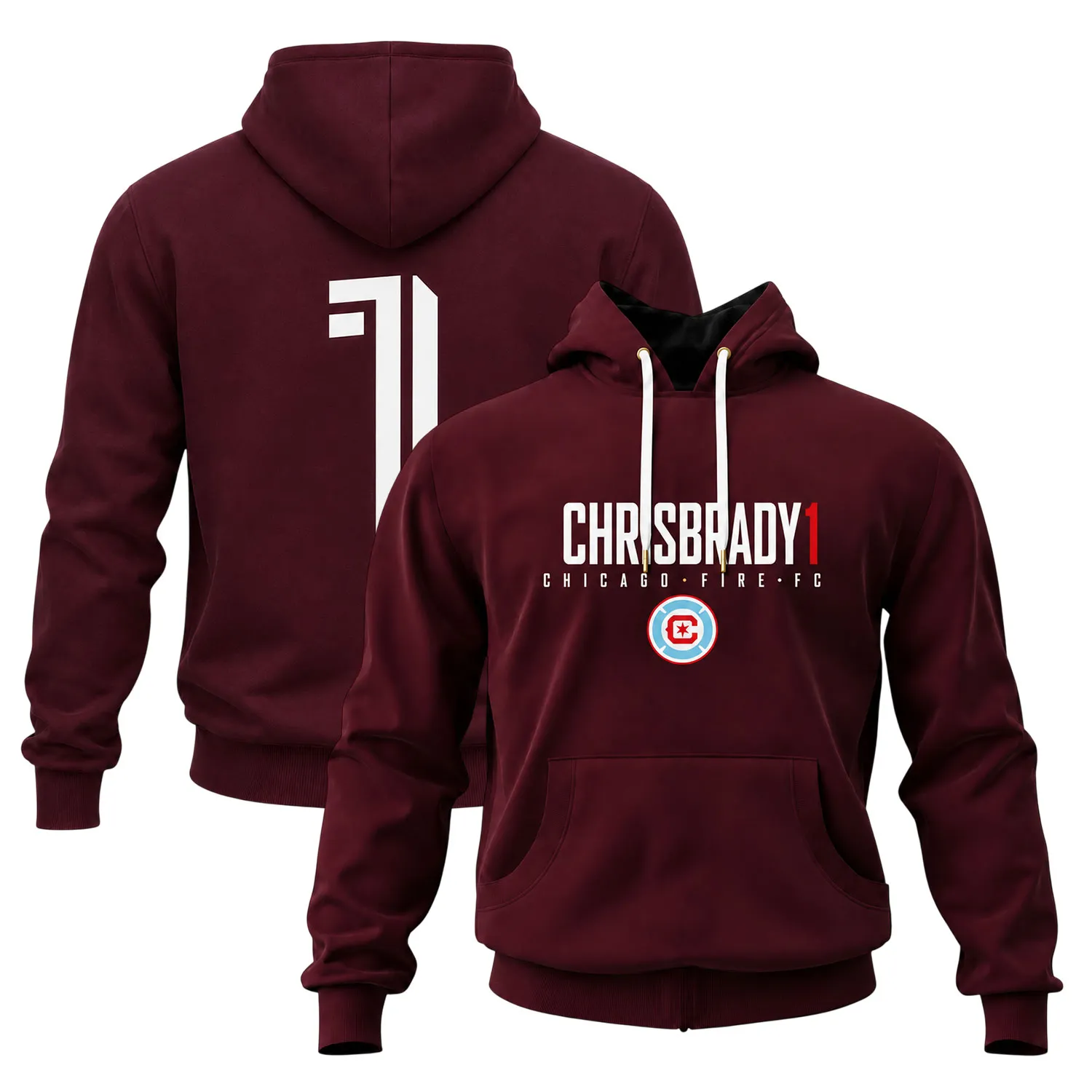 Chris Brady Chicago Fire Hoodie Elite Fan Gear Style