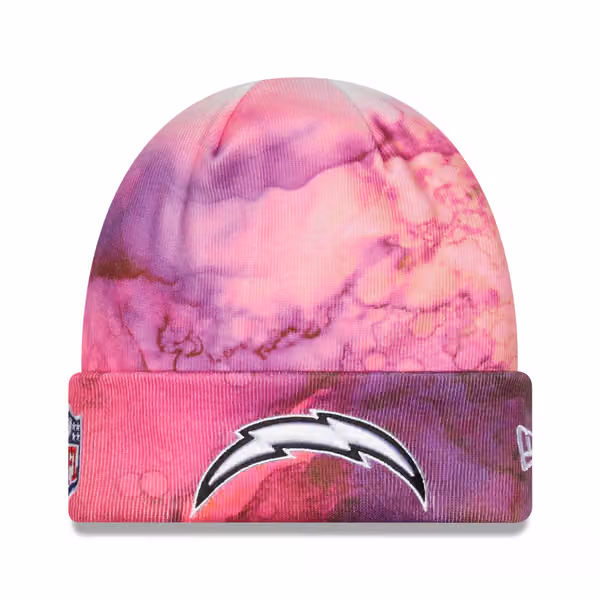 Los Angeles Chargers 2022 NFL On-Field Crucial Catch New Era Knit Hat Ink Dye product photo