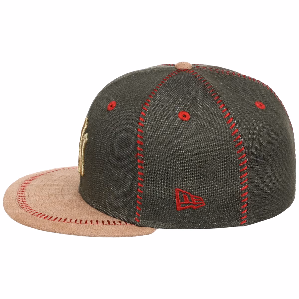New York Yankees Michael Rainey Jr. x New York Yankees “With Love” New Era Collection - Olive New Era 59FIFTY detail view
