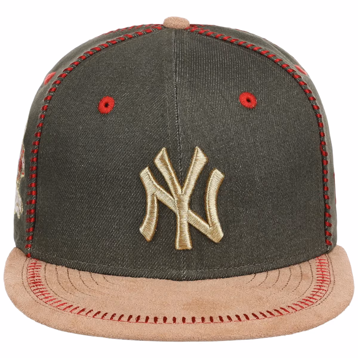New York Yankees Michael Rainey Jr. x New York Yankees “With Love” New Era Collection - Olive New Era 59FIFTY detail view