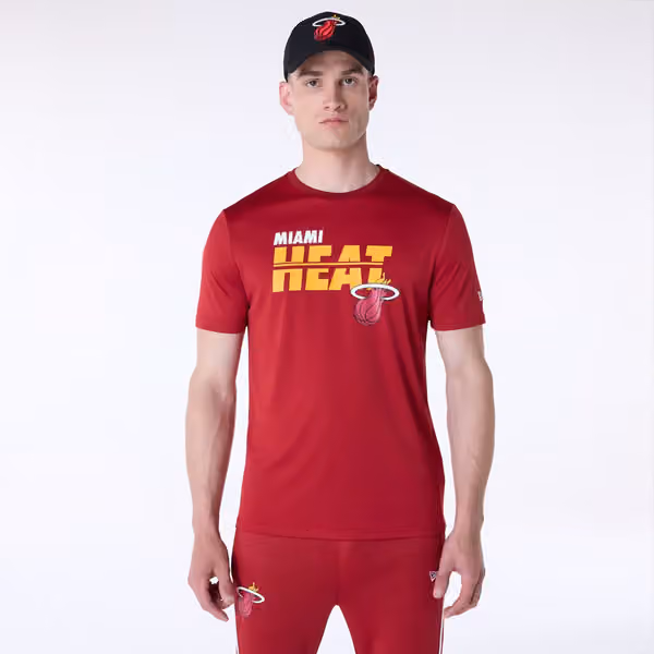 Miami Heat New Era Performance NBA T-Shirt Red view 1
