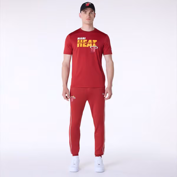 Miami Heat New Era Performance NBA T-Shirt Red view 5
