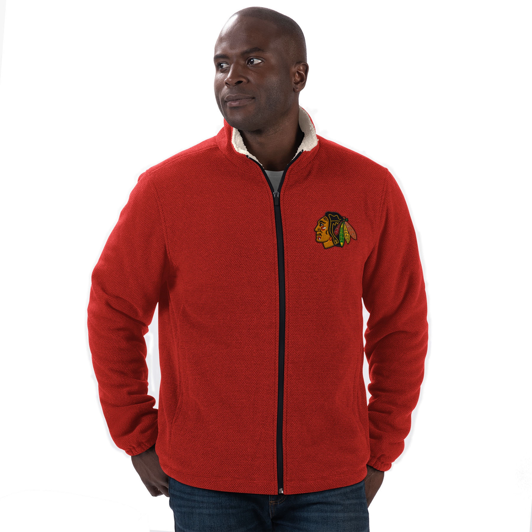 Chicago Blackhawks G-III Leisure NHL Sherpa Jacket view 1
