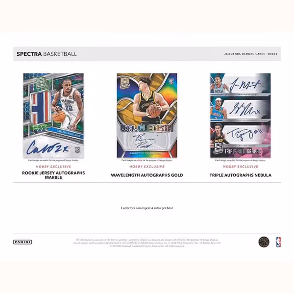 2023/24 Panini Spectra Basketball NBA Hobby Box view 2