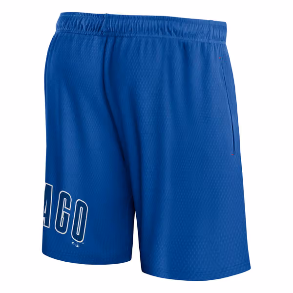 Chicago Cubs Clincher Fanatics MLB Mesh Shorts Blue view 3
