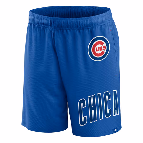 Chicago Cubs Clincher Fanatics MLB Mesh Shorts Blue view 2