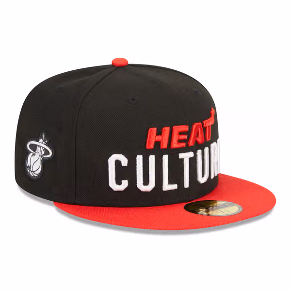 Miami Heat 2023 NBA City Edition New Era 59FIFTY Fitted Cap product photo