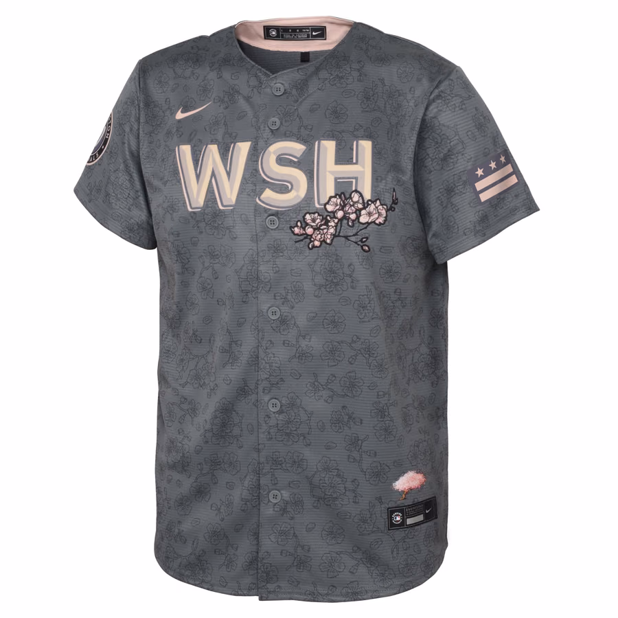 Washington Nationals Replica City Connect MLB Jersey Graphite (YOUTH) view 2