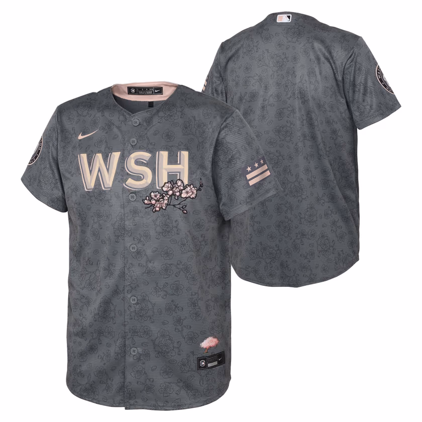 Washington Nationals Replica City Connect MLB Jersey Graphite (YOUTH) view 1