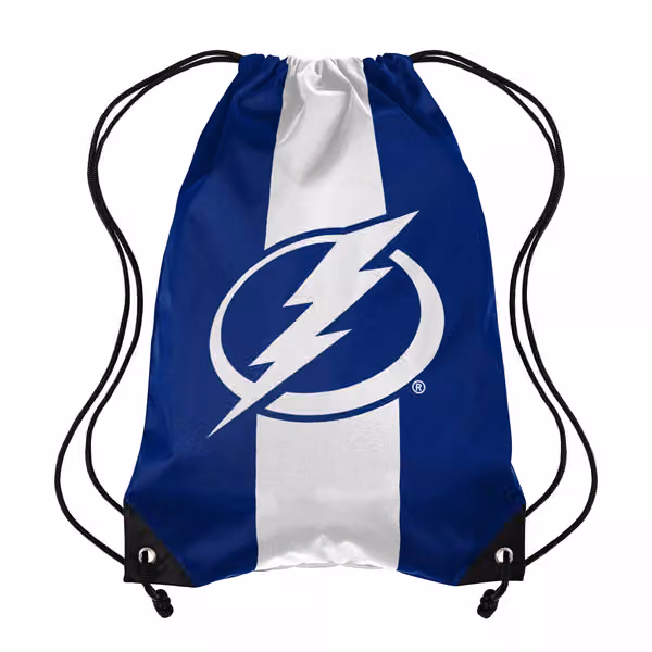 Tampa Bay Lightning Team Stripe NHL Drawstring Backpack view 1