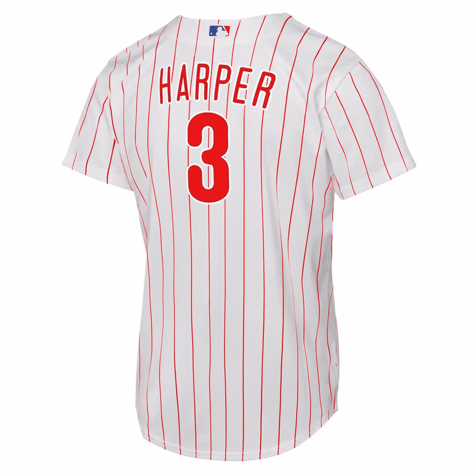 Bryce Harper #3 Philadelphia Phillies Nike Replica MLB Jersey Pinstripe (YOUTH) view 3