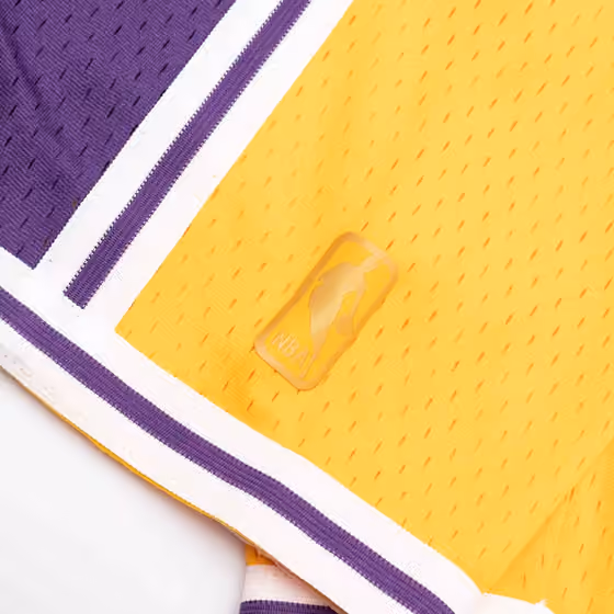 Los Angeles Lakers 1996-97 Youth Swingman NBA Shorts Yellow (YOUTH) view 4