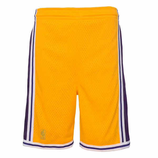 Los Angeles Lakers 1996-97 Youth Swingman NBA Shorts Yellow (YOUTH) view 1