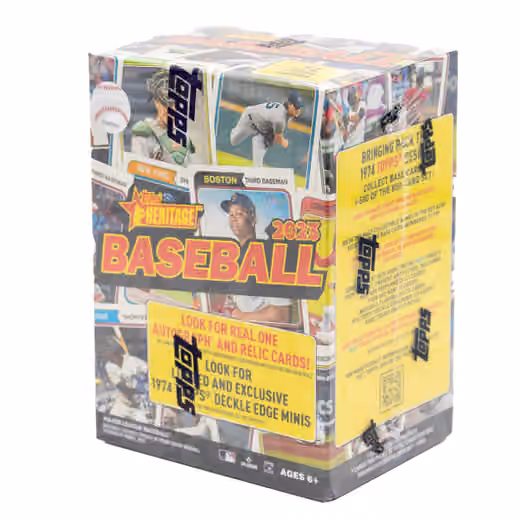 2023 Topps Heritage Baseball Blaster Box view 1