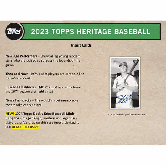 2023 Topps Heritage Baseball Blaster Box view 4
