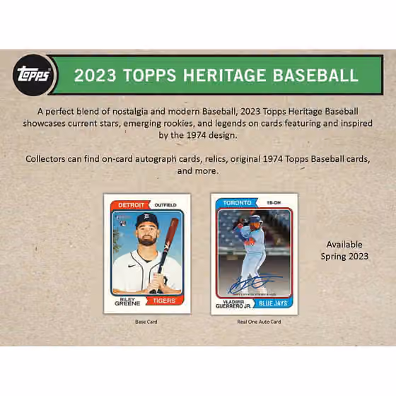 2023 Topps Heritage Baseball Blaster Box view 2