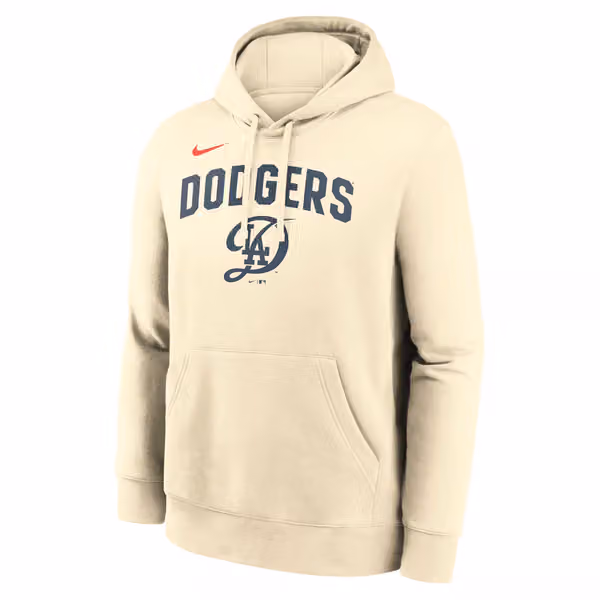 Los Angeles Dodgers City Connect Club MLB Hoodie Cream view 1