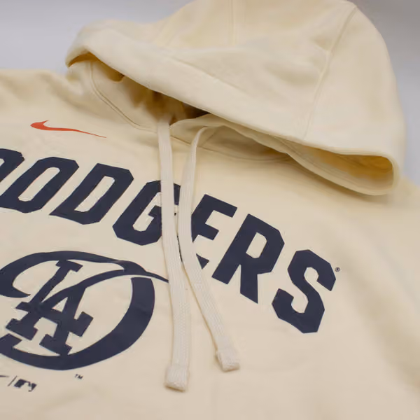 Los Angeles Dodgers City Connect Club MLB Hoodie Cream view 3