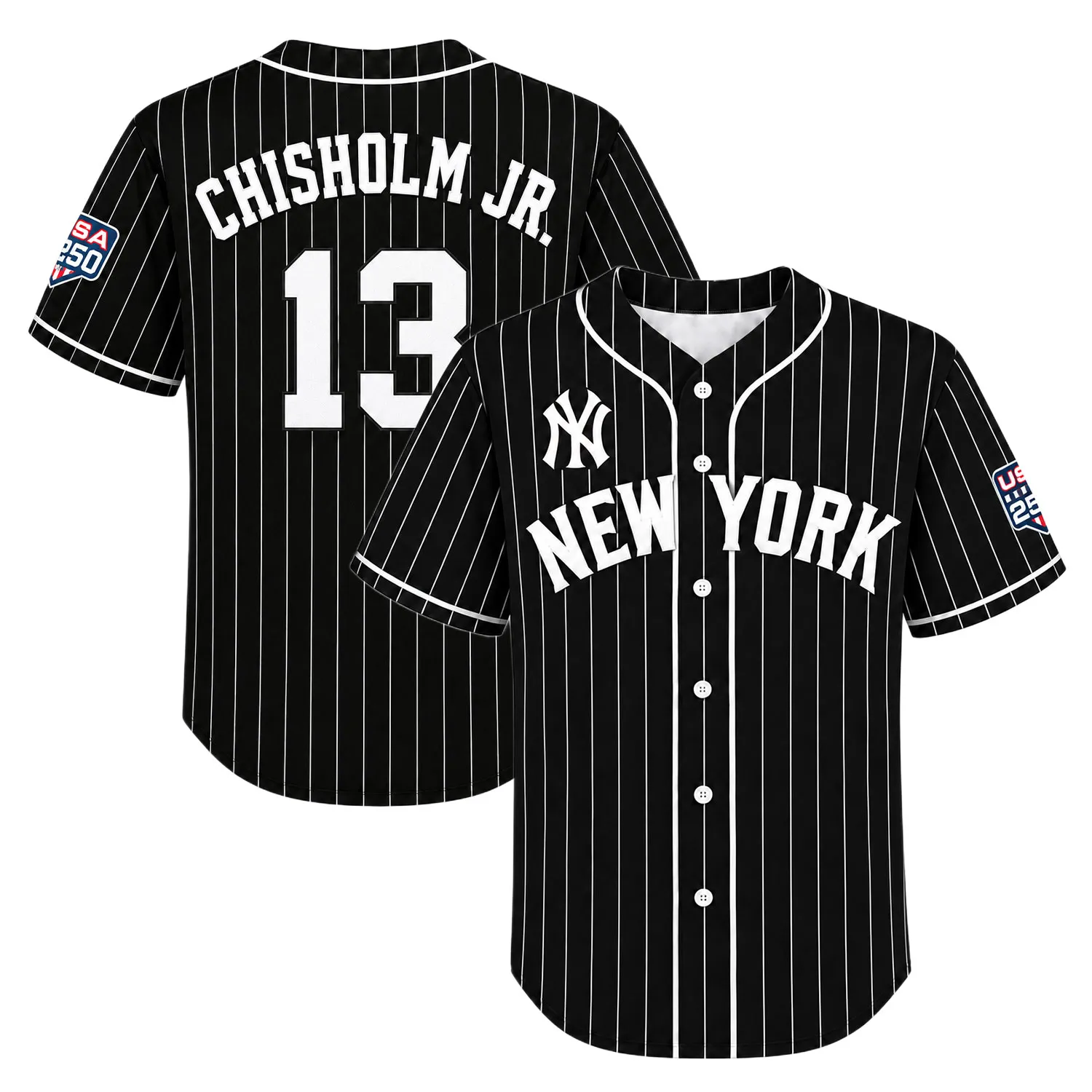 Jazz Chisholm Jr. Yankees Black Jersey 2026 Bold MLB Apparel