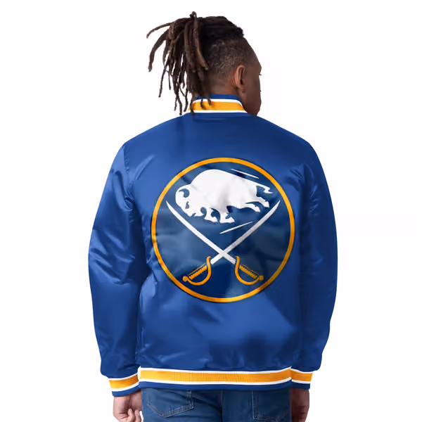 Buffalo Sabres Closer Reversible NHL Varsity Jacket Blue/Black view 2