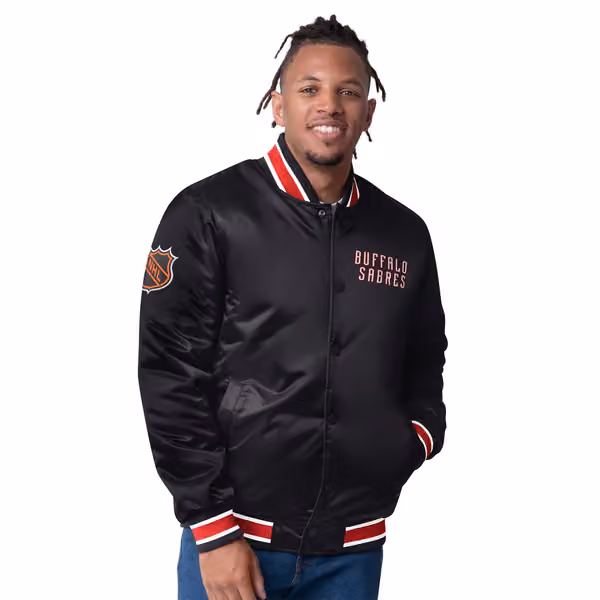 Buffalo Sabres Closer Reversible NHL Varsity Jacket Blue/Black view 3