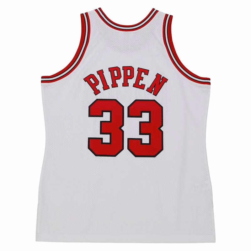 Scottie Pippen #33 Chicago Bulls 1997-98 Authentic NBA Jersey White view 2