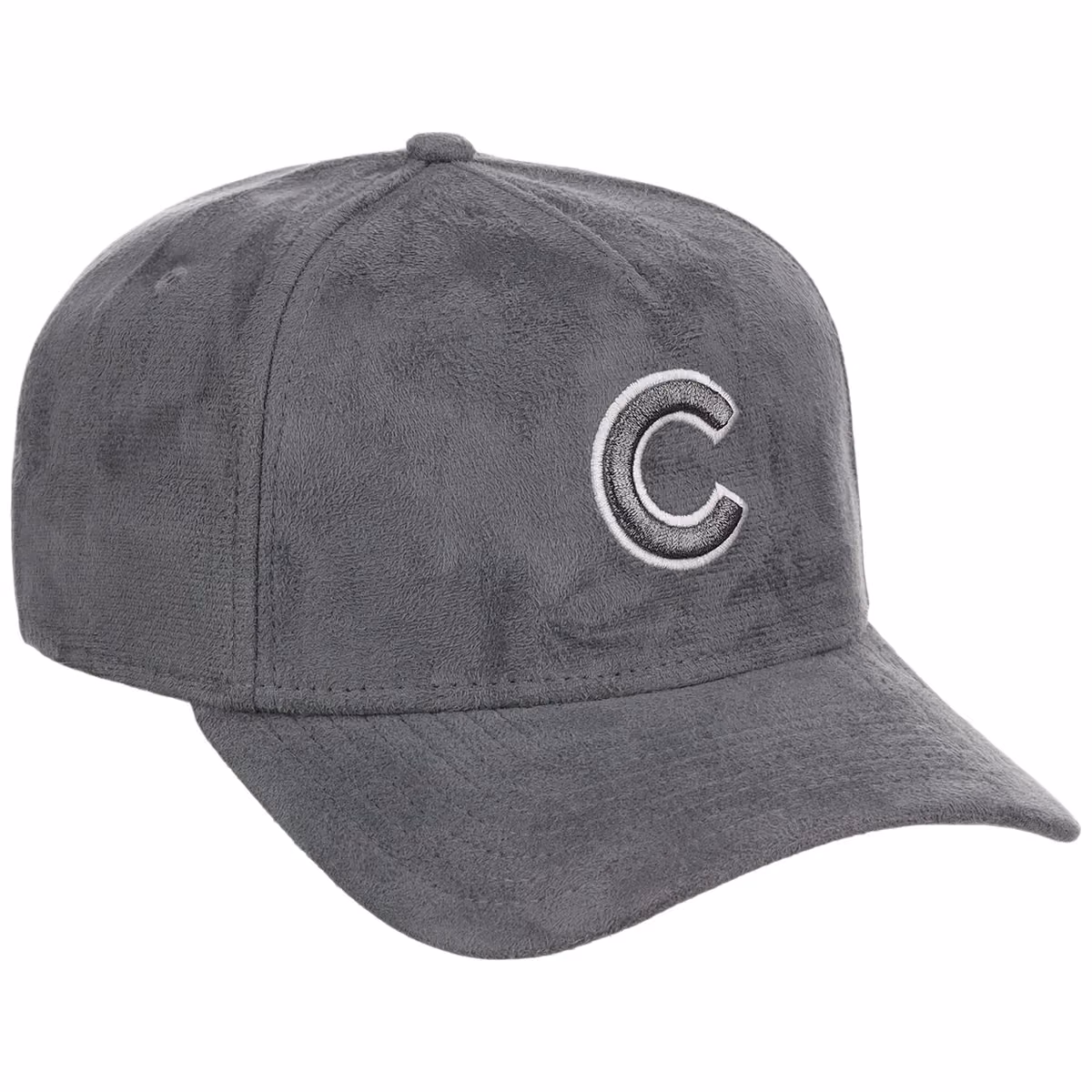 Chicago Cubs MLB Gray x Suede FASHION CORE New Era 9FORTY A-Frame front view