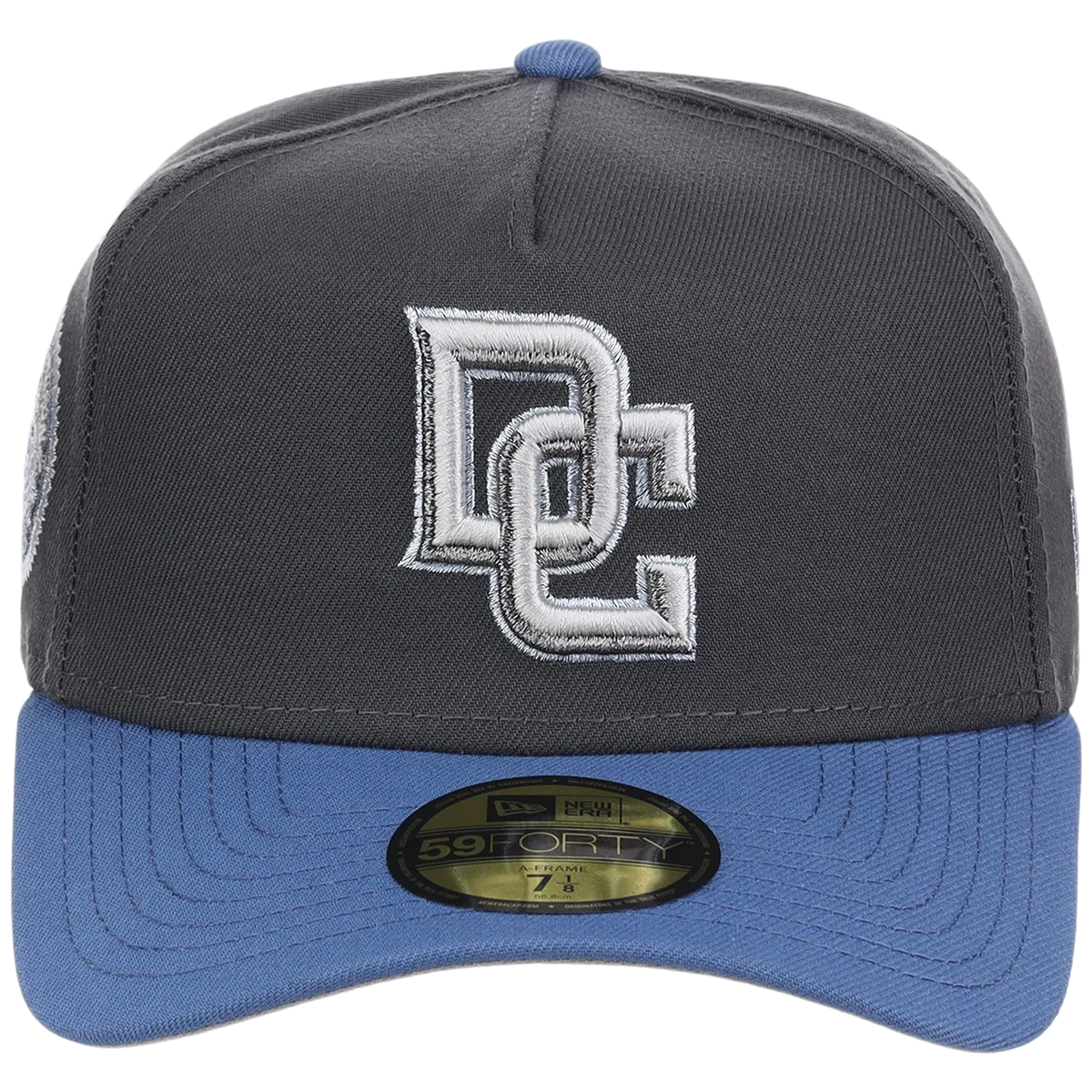 Washington Nationals MLB Indigo Steel New Era 59FORTY detail view