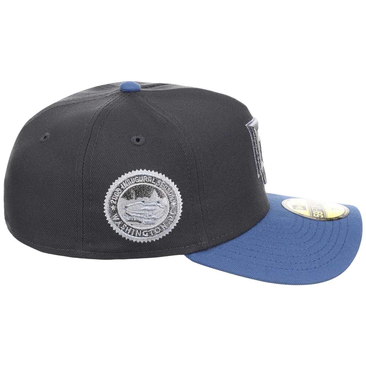 Washington Nationals MLB Indigo Steel New Era 59FORTY detail view