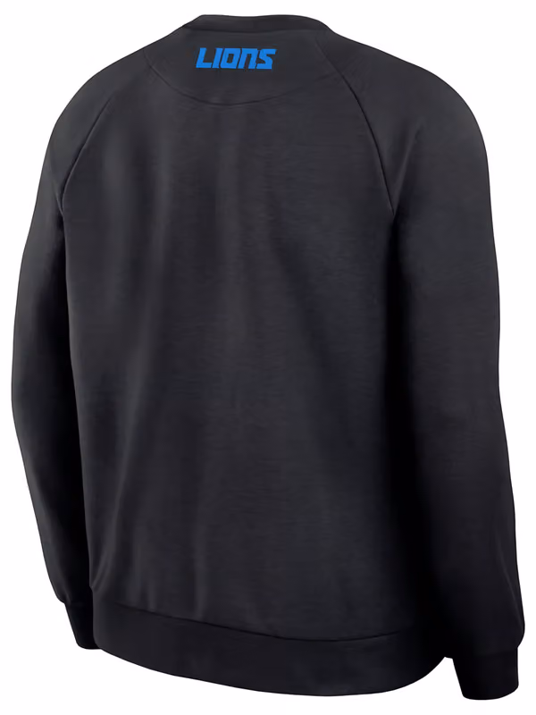 Detroit Lions 2026 NFL Rivalries Dri-FIT Crewneck Pullover Black view 3