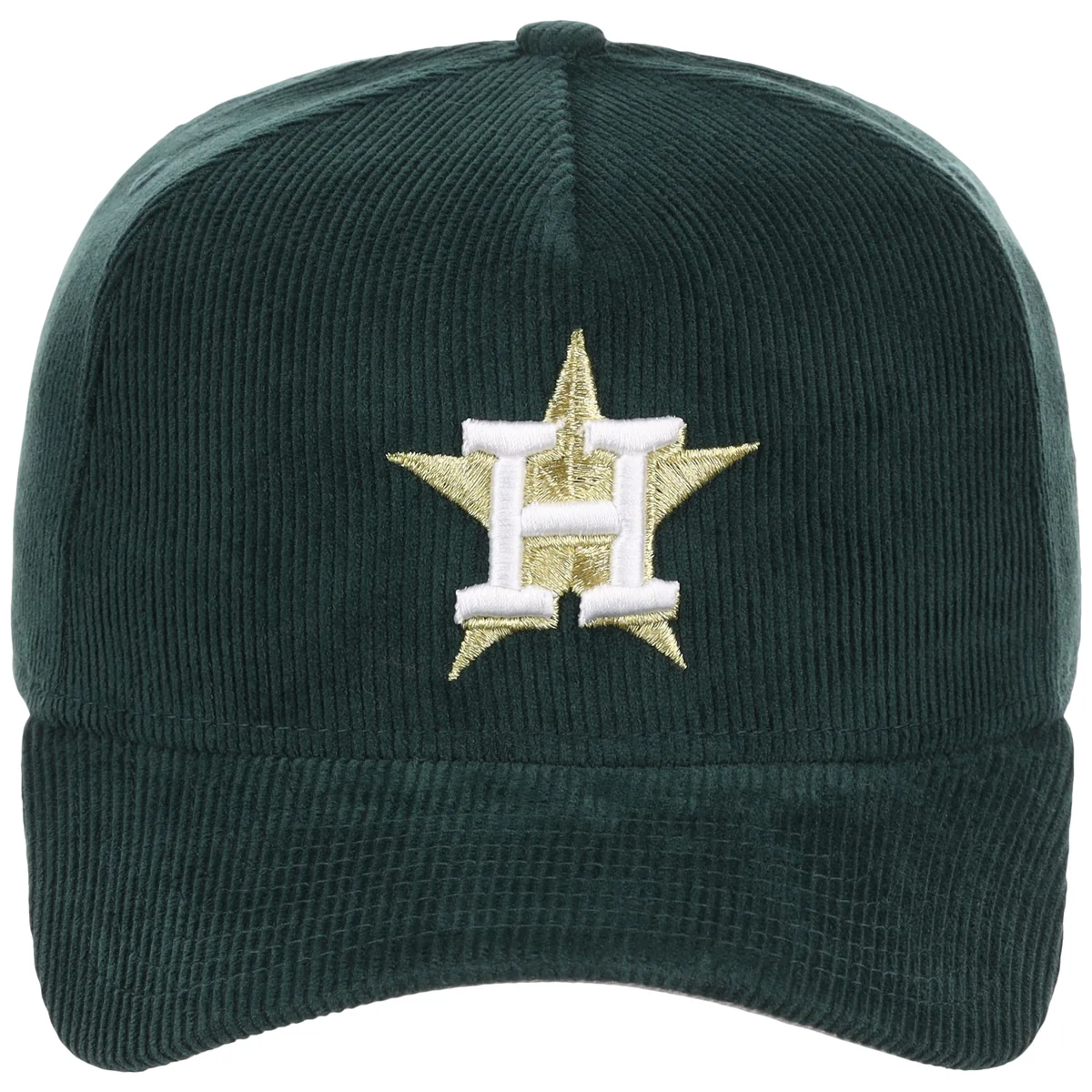 Houston Astros MLB Dark Green Cord FASHION CORE New Era 9FORTY A-Frame detail view