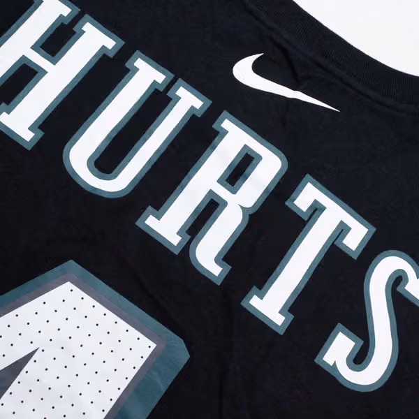 Jalen Hurts #1 Philadelphia Eagles Nike Player NFL T-Shirt Black view 4