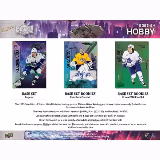 2023/24 Upper Deck Skybox Metal Universe Hockey NHL Hobby Box view 3