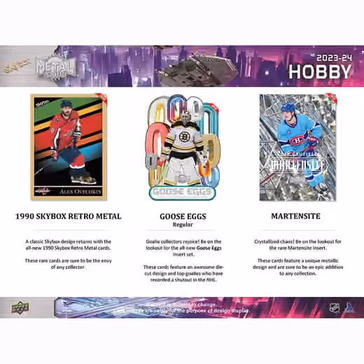 2023/24 Upper Deck Skybox Metal Universe Hockey NHL Hobby Box view 5